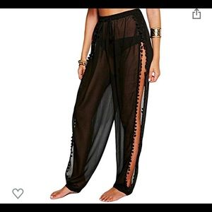 Sheer cover up pants